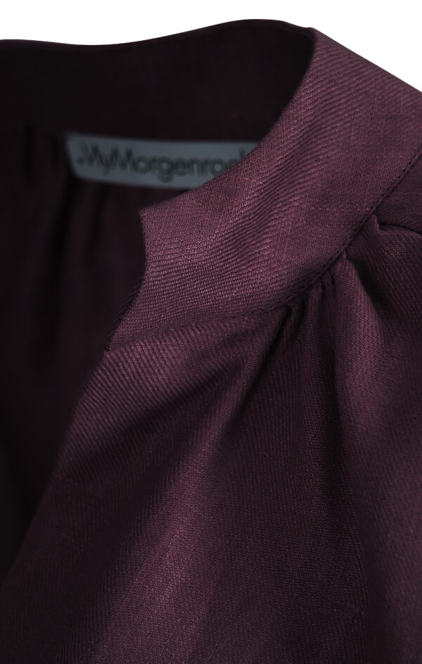 MyMorgenrock-Top-Leinen-Burgund-Detail-2